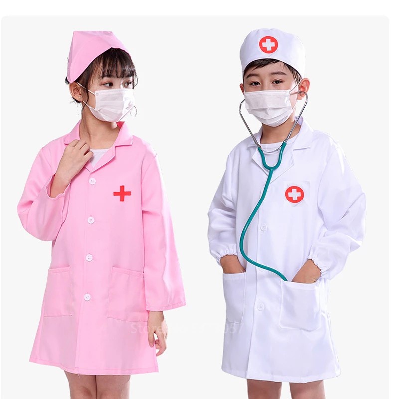 Fantasia infantil de enfermeira, fantasia de enfermeira, kit para crianças,  Nurse, 3-5yrs : : Moda