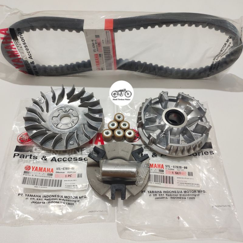 Pacote De Cinto De Furgão Cvt + Conjunto De Carcaça De Assy + Yamaha Mio Sporty Smile Soul Roller Fan (5TL)