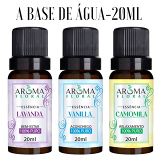 Kit 3 Essencia Aromatizador 20ML LAVANDA + CAMOMILA + VANILA Aromatizador 20ML - Aroma Floral