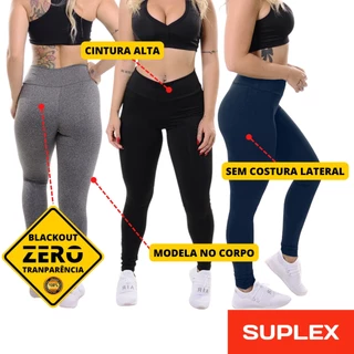 KIT 2 Calças Legging Femininas Suplex Zero Transparência USO CASUAL ou FITNESS