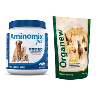 Combo Organew 1kg Probiótico + Aminomix Pet Pó 500g Vetnil