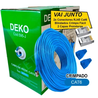 Cabo De Rede Cat6 Utp Internet Caixa 305 Metros