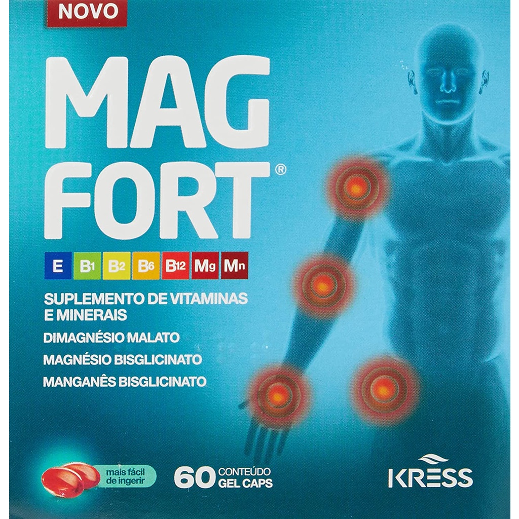 Magfort C/60 Caps Suplemento Minerais Kress | Shopee Brasil
