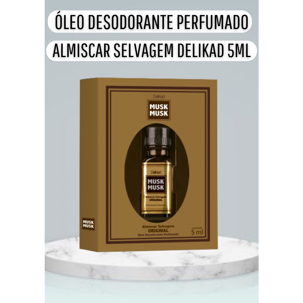 Óleo Desodorante Perfumado Musk Musk Almíscar Selvagem Delikad 5ml