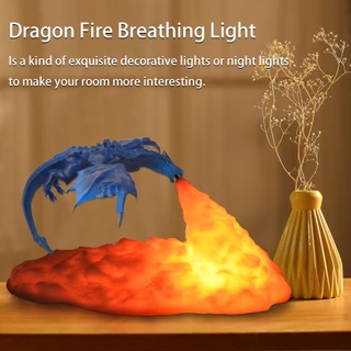 Lâmpada Dragão Impressa 3D De Para Quarto Decoração De Sala De Noite Luzes LED Recarregáveis Presente De Aniversário Crianças