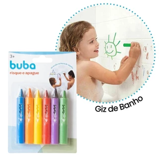 Lápis Giz para Banho Criança Riscar Azulejo Risca e Apaga Atoxico