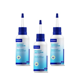 Combo 3 Unidades Solução Ouvidos Phisio Antiodor 100mL Virbac