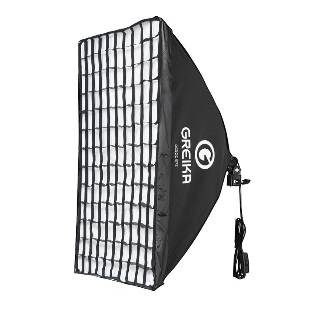 Softbox Greika Iluminador 50x70 c/ Difusor, Soquete, Grid