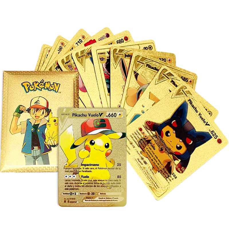 Compra online de Novos cartões pokemon brilhando vstar gx ex vmax mega tag  equipe treinador de energia charizard pikachu raro jogo de cartas de  negociação crianças brinquedos presente