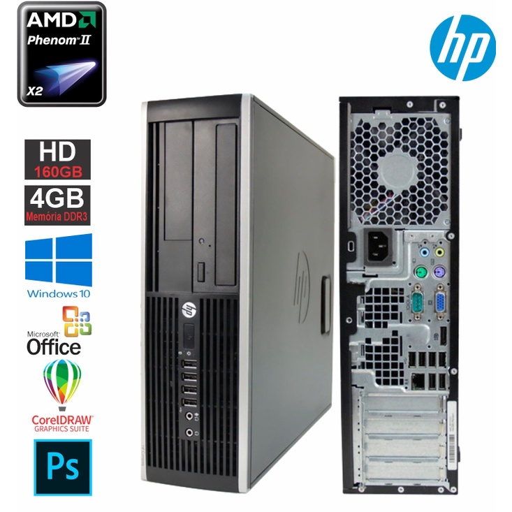 Pc Hp Ddr3 4gb Hd 160gb Win 10 E Programas | Shopee Brasil
