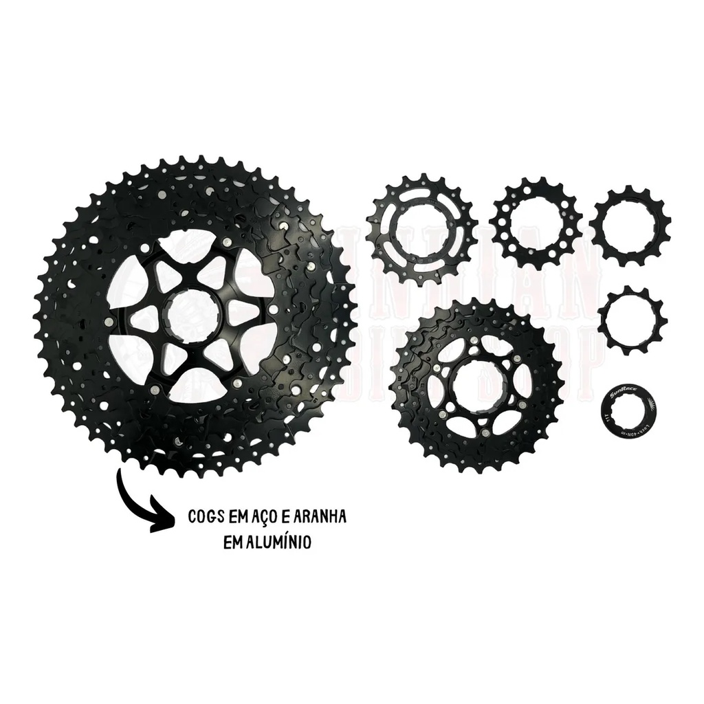 Cassete K7 Bike 11v Sunrace Ms8 11/51 Serve Shimano M5100 1x11