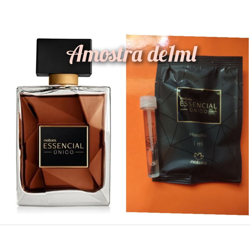 kit com 10 amostra de 1 ml essencial unico natura masculino e feminino