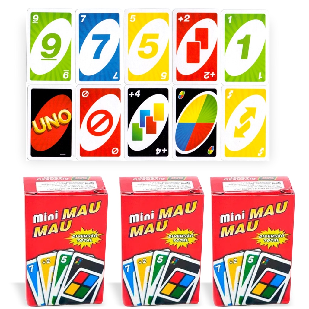 Lembrancinha Mini Jogo de cartas UNO / Mini Mau mau