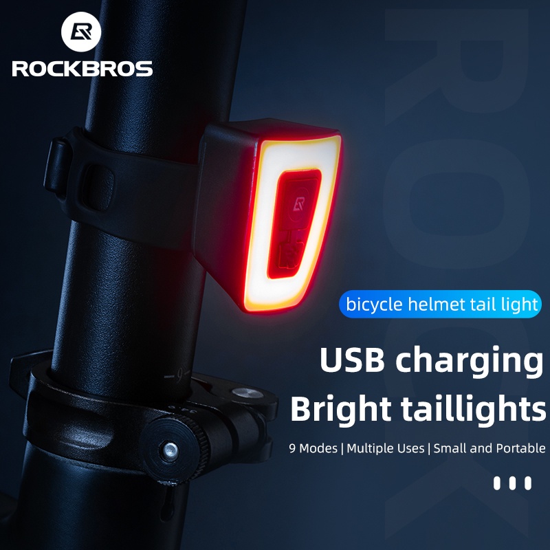 ROCKBROS Luz Traseira À Prova D'água Aviso Traseiro MTB De Bicicleta De Estrada LED Capacete De
