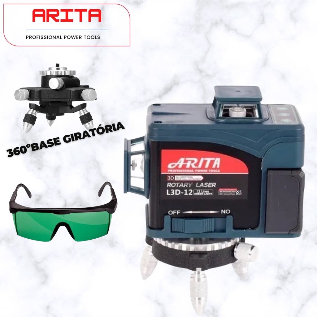 Nível De Laser Arita 12 Linhas Com Controle Remoto De parede