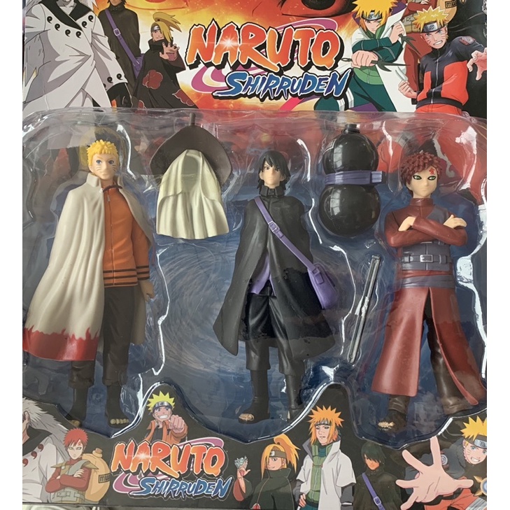 Cartela C/4 Bonecos Naruto A Diversão Do Desenho Animado. em