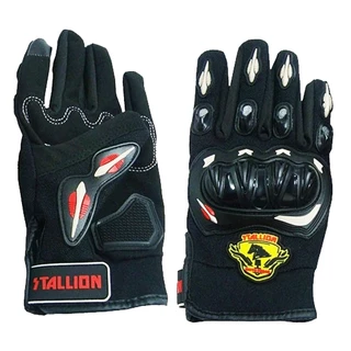 Luva Moto Verão Ventilada Stalion C/ Proteção Preta