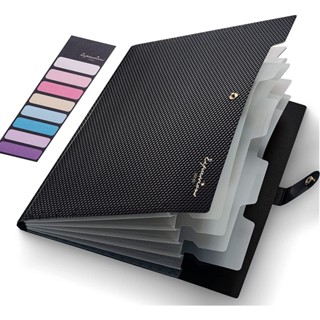 5 Pasta De Bolso Com Etiquetas , Organizador De Pastas De Arquivo Expansível , Portátil Accordion Para Documentos Organizadora De Papel Estético Escritório Escolar