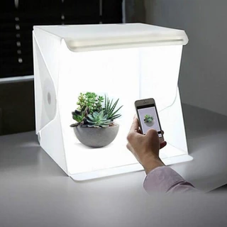 Mini Estúdio Fotográfico 24cm Photo Studio Led Usb Portátil 6 Cenários