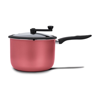 Pipoqueira Antiaderente Pro-Flon, Alumínio 1,6 mm, Misturador de Nylon Brinox Pic Poc 4,2 L Cereja