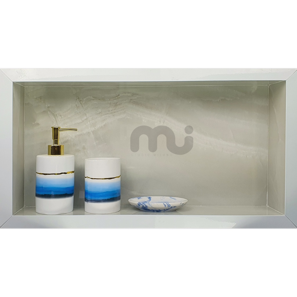 Nicho de Banheiro em Porcelanato Onix Delta o Único que Não Empoça Água ...