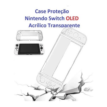 Capa Proteção Acrílico Transparente Nintendo Switch Oled