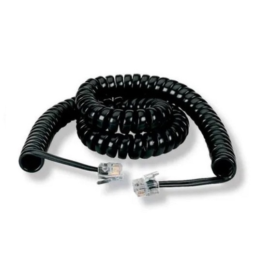 cabo telefone ou interfone espiral 2 metros