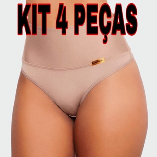 Calcinha cós Alto Fitness (IZA) com compressão pra barriga reforçada lycra kit