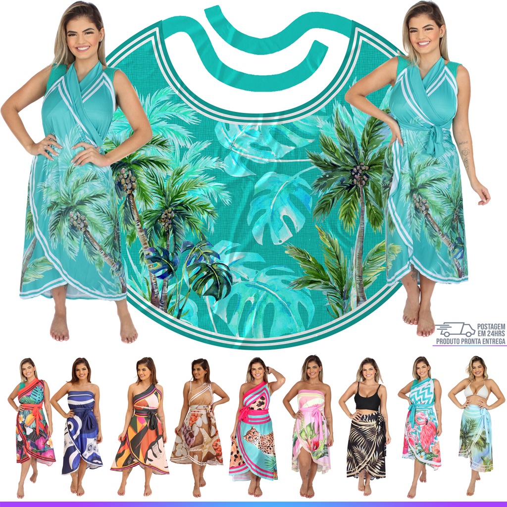 Conjunto Moda Praia Verão 2022 Cropped E Saia Feminina Envelope Moda  Blogueira Lançamento