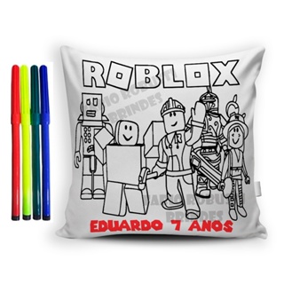 Almofada Colorir Pinte e Lave com Canetinhas Roblox