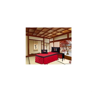 Kit Colcha Cobre Leito Solteiro ORIENTAL 05pcs Algodao 180 Fios Bordado Dragao