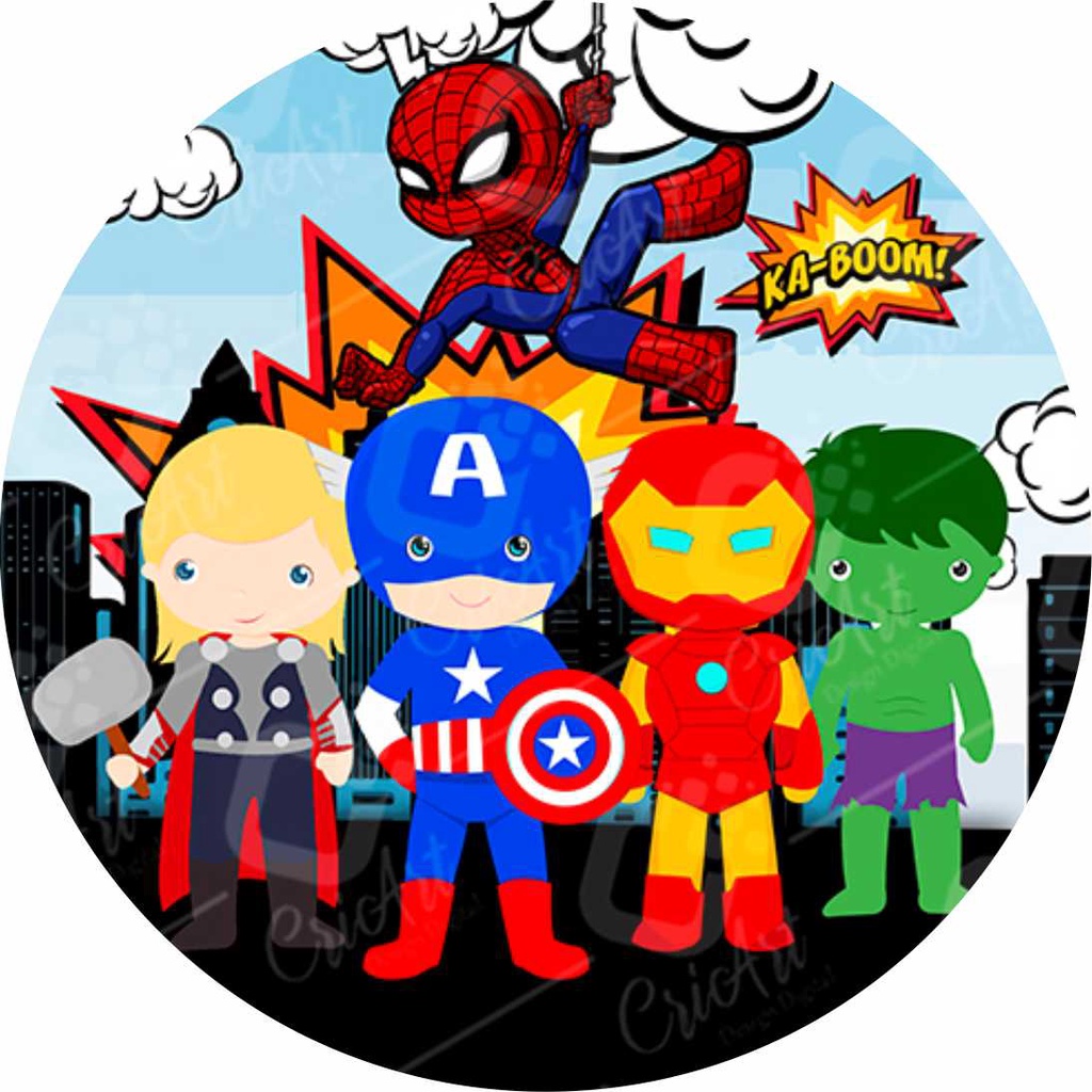 Painel Redondo Festa Os Vingadores Cute Baby Shopee Brasil