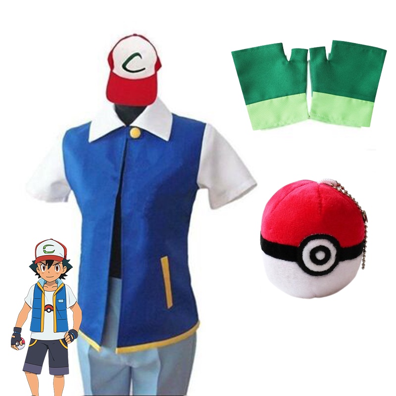 Ultimate The Torne-Se Treinador Com Pokémon Ash Ketchum Cosplay Adultos ...