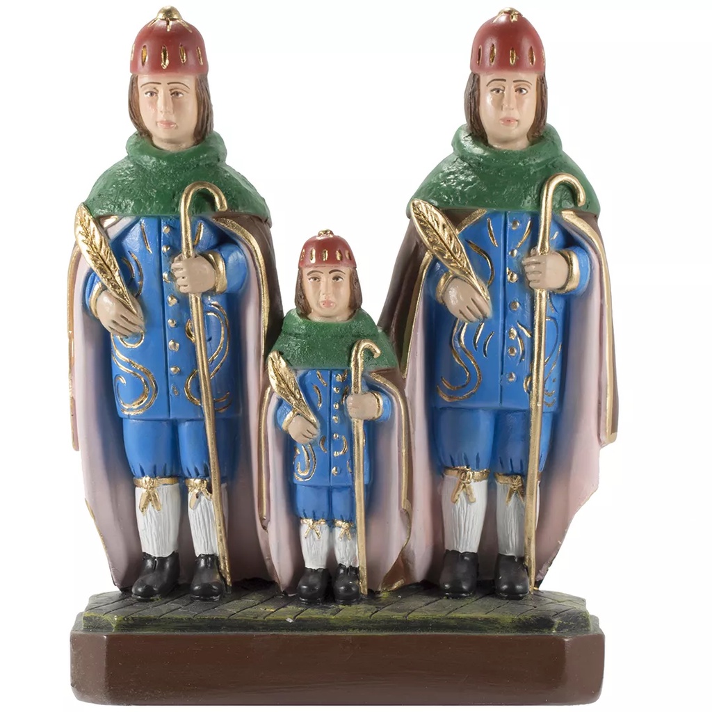 Imagem São Cosme Damião e Doum 10cm Gesso Escultura Católica