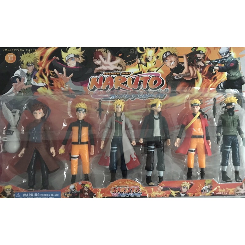 Kit Boneco Naruto Shippuden Minato Namikaze e Sasuke Uchiha em