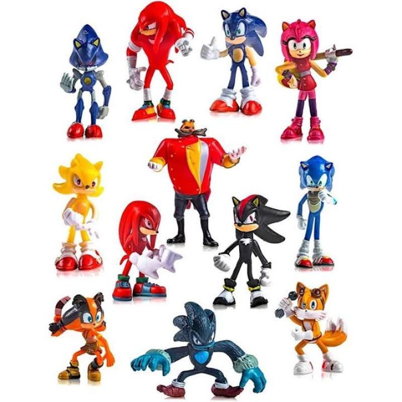 Kit 4 Bonecos Coleção Sonic Amigos Brinquedo Filme Infantil