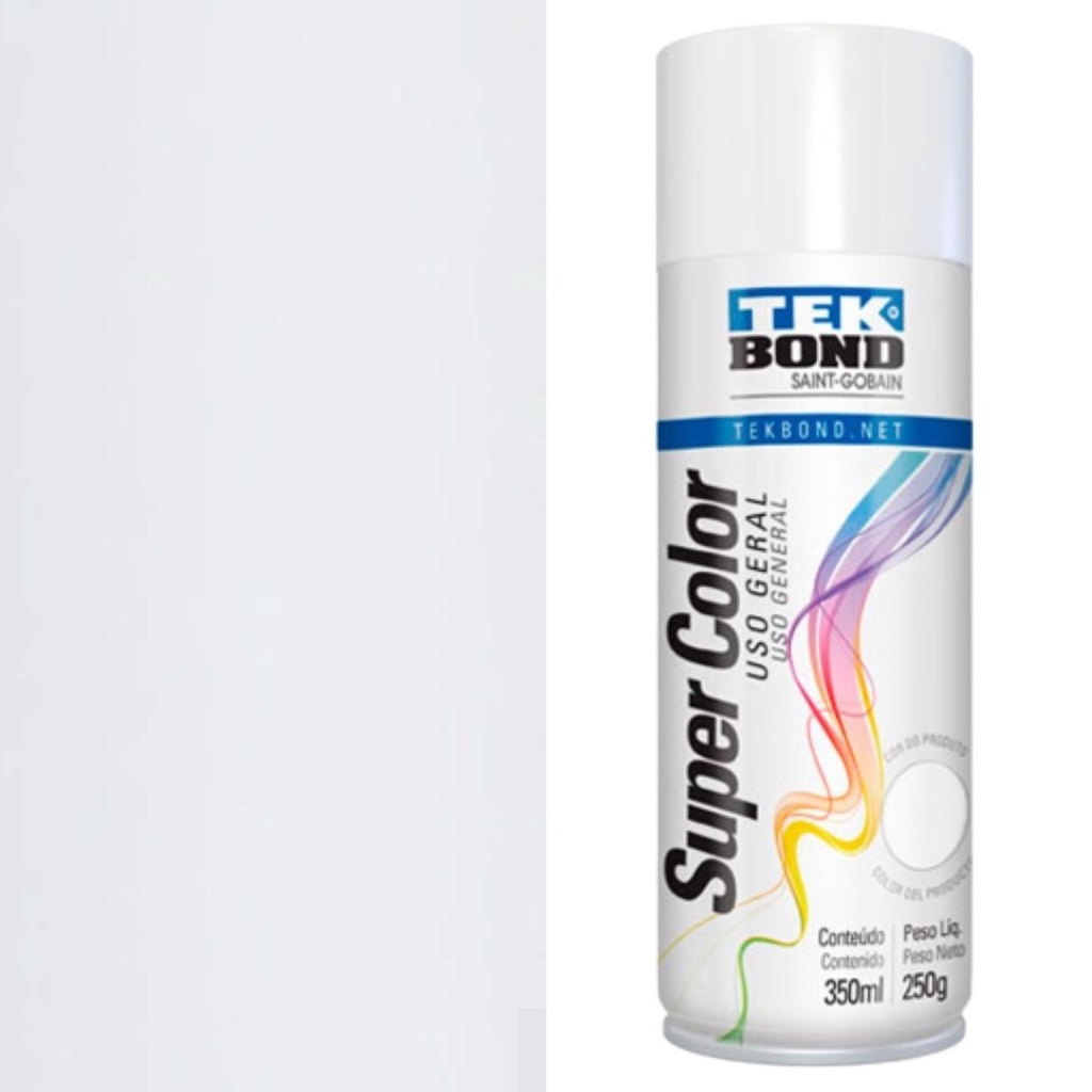 Tinta Spray Super Color Branco Fosco Uso Geral 350ml | Shopee Brasil
