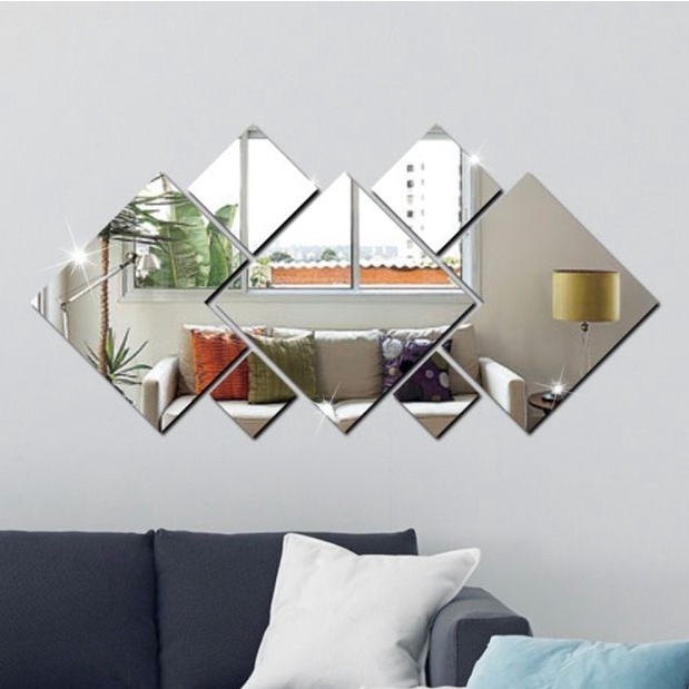 Espelho Decorativo Acrílico 110x55cm 7 peças 1013 Promoção