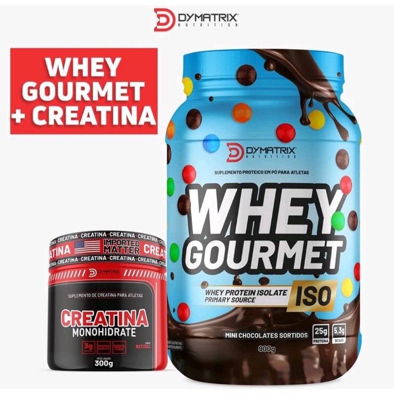 Kit Whey Protein Gourmet Isolado + Creatina DymatriX 300g