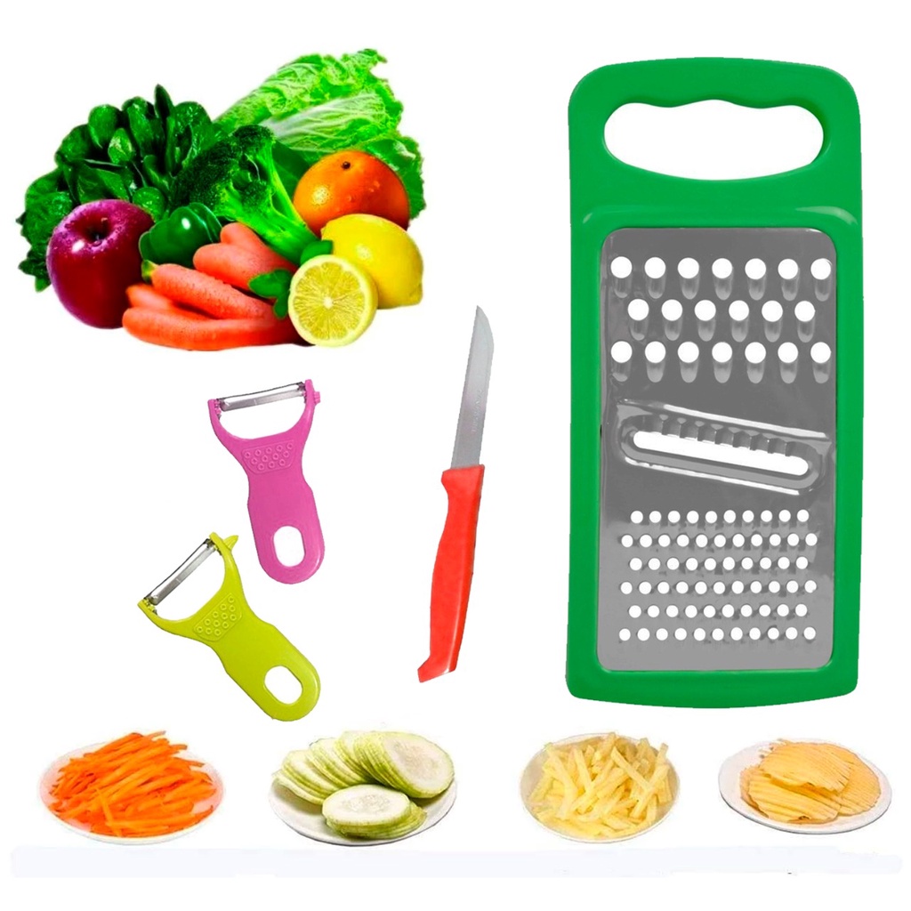 Kit Cozinha Ralador Faca Aço Inox | Shopee Brasil