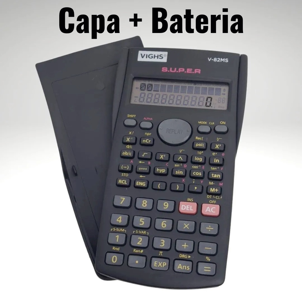 Calculadora Preta Científica 240 Funções A Bateria Cor Preta