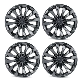 Jogo 4 Calotas Esportiva Passat Cc Universal Aro 13 e PCD Cubo Baixo Alto Black