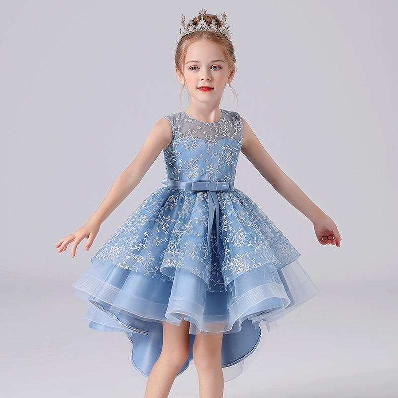 Roupas Infantis Vestido Formal Trailing Para Meninas Princesa Fantasia ...