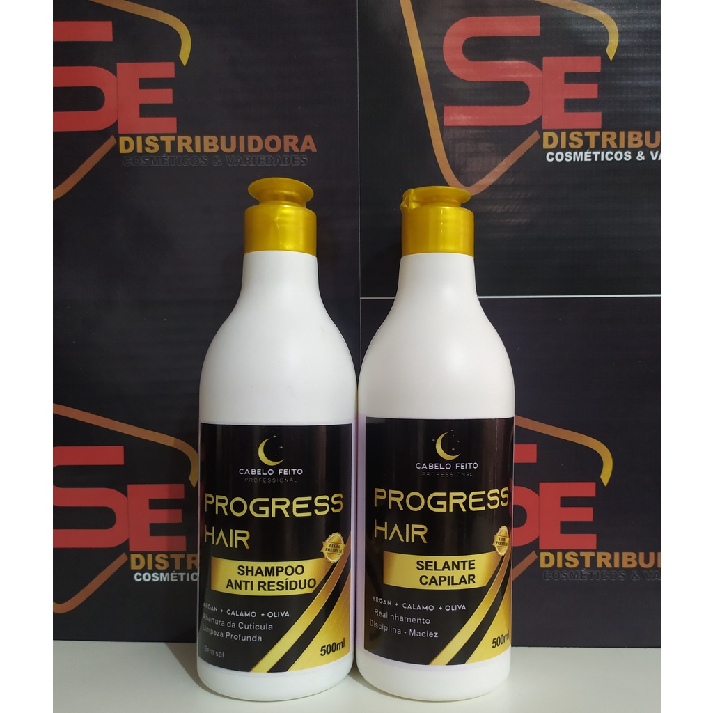 Kit Selagem Progressiva Cabelo feito Sem Formol Profissional | Shopee ...