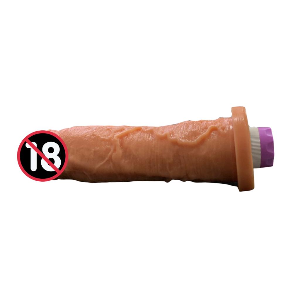 Penis De Borracha Grosso De Silicone Com Veias Com Vibrador 20cm X 7cm |  Shopee Brasil