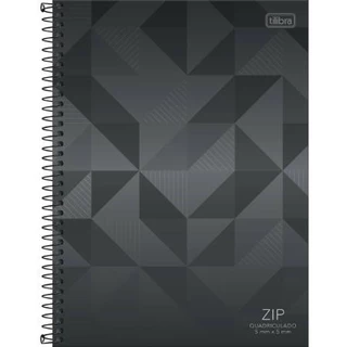 Caderno Quadriculado 5x5 mm Espiral Capa Dura Universitário Zip 96 Folhas Tilibra
