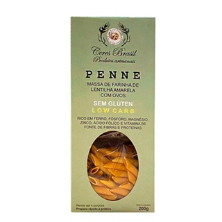 Macarrão sem Glúten Penne de Lentilha Amarela Ceres 200g