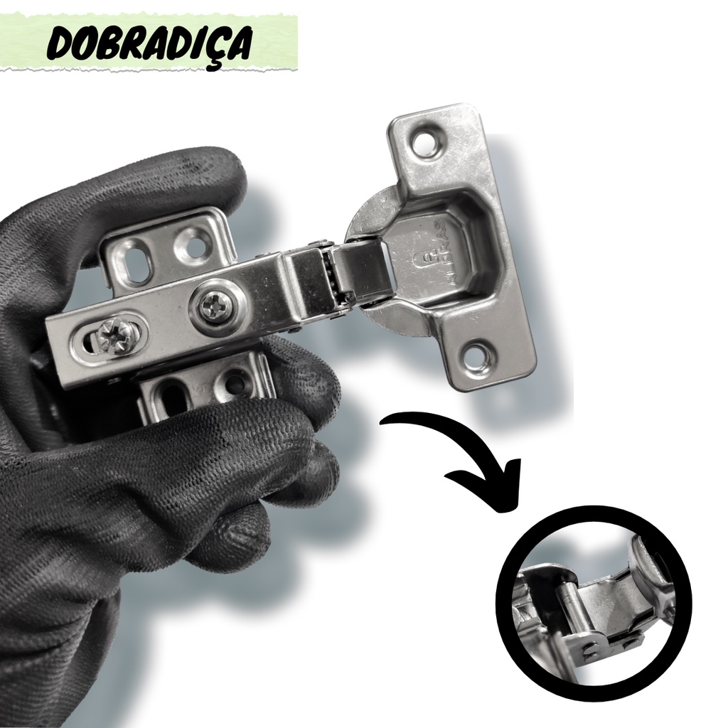 Dobradiça Baixa 35mm Reta Porta de Armário Cozinha Guarda Roupa Móveis de Madeira Caneco de 32mm Dobradisa Dobradica 35mm