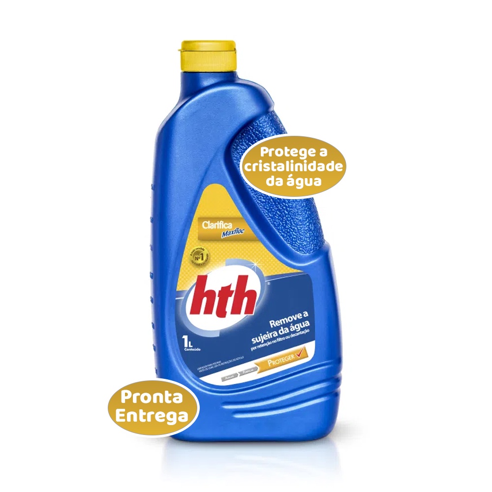 Clarificante Para Piscina Hth Maxfloc Limpeza Brilho Água 1 Litro