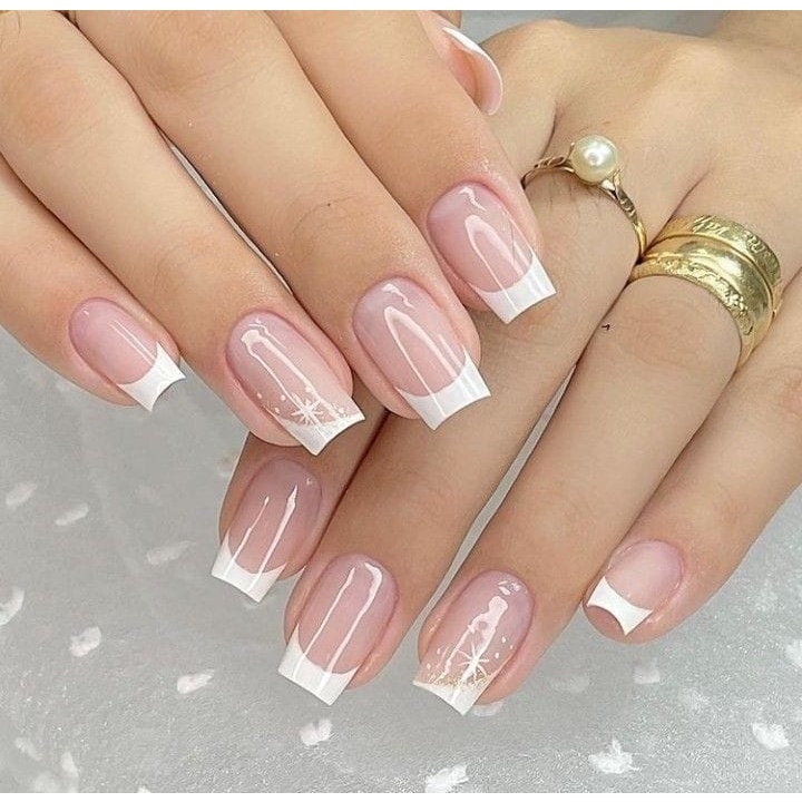 Unhas Postiças Autoadesivas Francesinha Delicada 12 unidades | Shopee ...
